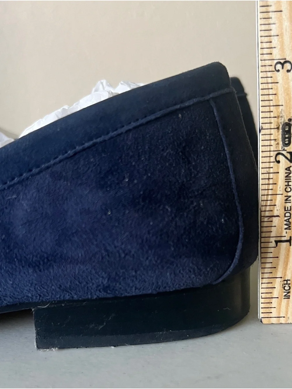 Antonio Melani Navy Blue Suede Loafers